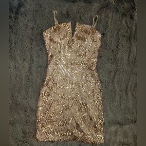 Gold formal dress